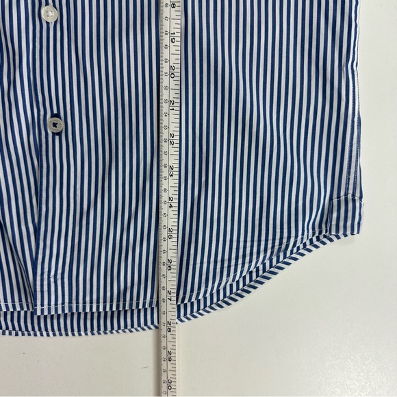 American Eagle Seriously Soft Shirt Women’s XS Blue White Striped Long Sleeve - Picture 5 of 7